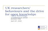 UK researchers' behaviour and the drive for open knowledge