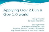 Gov 2.0 in a gov 1.0 world