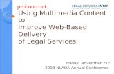 Using Multimedia Content toImprove Web-Based Deliveryof Legal Services
