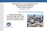 ITDP South Africa- Financing TOD: Partnering with the Private Sector and Anchor Institutions