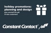 Holiday promotions planning & design for 2013 final