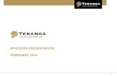 Teranga Gold Investor Presentation - February 2014