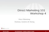 Direct Marketing 101   Workshop 4