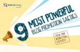 9 Most Powerful Blog Promotion Tactics