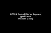 Kansas City Area Life Sciences Institute - keynote @ annual dinner