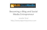 Becoming a Blog and Social Media Entrepreneur