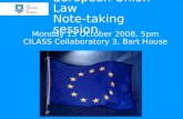 European Union Law: Note-taking session