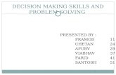 Dicision making skills and problem solving
