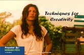 Techniques for creativity  ppt mba HR ppt