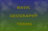 Basic geography terms