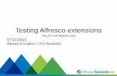 Testing Alfresco extensions