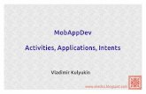 MobAppDev (Fall 2013): Activities, Applications, Intents