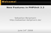 New Features PHPUnit 3.3 - Sebastian Bergmann