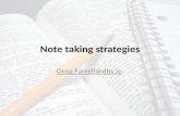 Note Taking & Reading Strategies