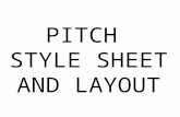 Pitch style sheet and mood board