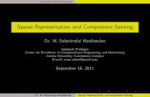 Sparse representation and compressive sensing