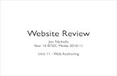 KS4 Btec Unit 11 Website Review