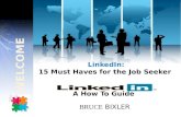 LinkedIn 15 must haves for job seekers.