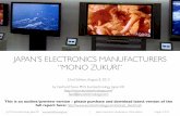 Japan's electronics manufacturers: "mono zukuri"