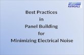 Minimizing electrical noise in panels