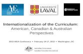 Internationalization of the Curriculum: American, Candian & Australian Perspectives