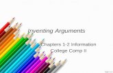 Inventing arguments chap 1 2