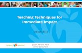 Teaching Techniques for Immediate Impact
