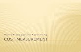 Unit 9 cost measurement