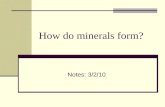How Do Minerals and Rocks Form