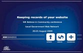 Keeping Web Records