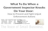 What To Do When a Government Inspector Knocks On Your Door