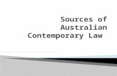Sources of australian contemporary law 1