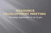 Sept resource development meeting