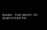 Make the most of Rubyconf.ph