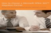 Office 365: How To Choose A Migration Partner