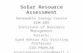 Solar irradiance Pakistan