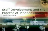 Staff Development and the Process of Teacher Change