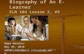 Eln 104 lesson2_#5_biography of an e-learner