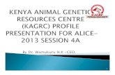 Kenya animal genetic resources centre (kagrc) profile   h.k wamukuru