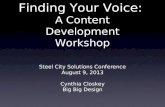 Find Your Voice: A Content Strategy Workshop (revised)