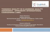 Towards quality in e learning quality assurance - epprobate international courseware label-24-09-2012