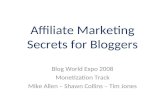 Affiliate Marketing Secrets For Bloggers