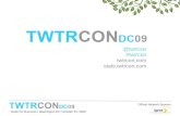 TWTRCON DC 09: Attensity, TwAitter, Tweet Feel Biz, PeopleBrowsr