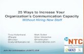 25 Ways to Increase Your Organizations Communication Capacity