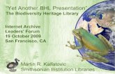 “Yet Another BHL Presentation”: The Biodiversity Heritage Library