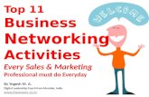 Top 11 Business Networking Activities Every Sales and Marketing Professional must do Everyday