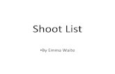 Shoot List