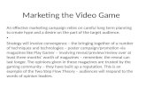 Marketing the video game