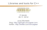 Libraries and tools for C++