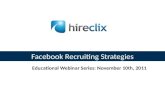 Facebook recruiting strategies   hire clix - social recruiting series - nov 10th
